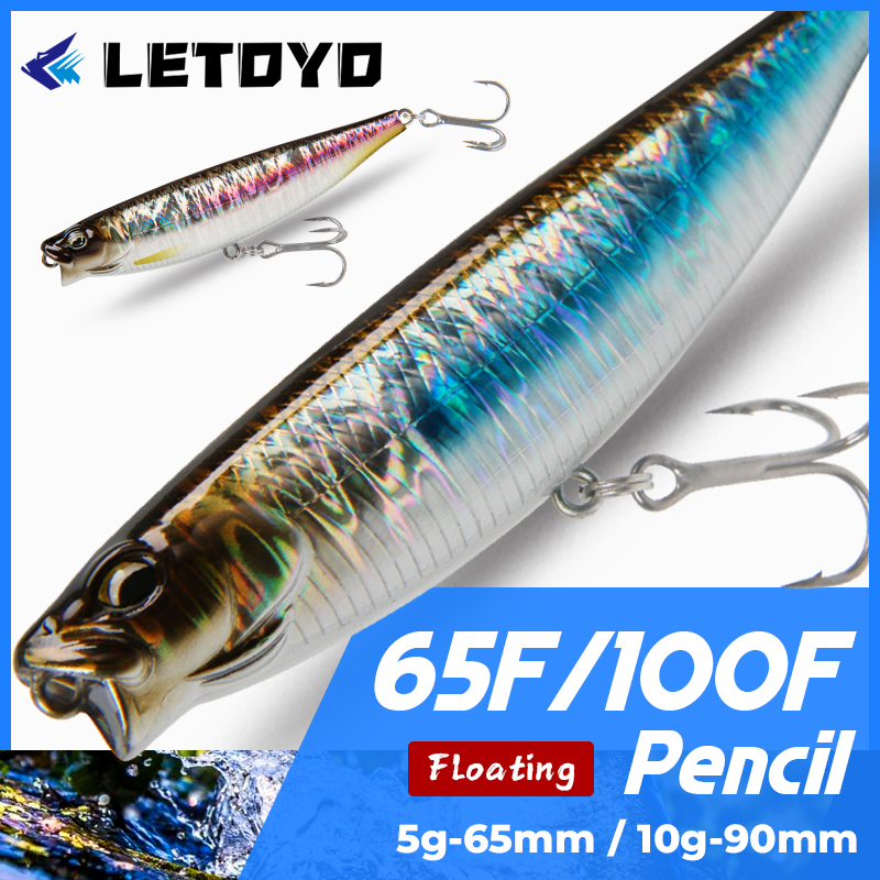 Fishing Lure Spinnerbait - LETOYO 65mm 5g/90mm 10g powierzchni ołówek