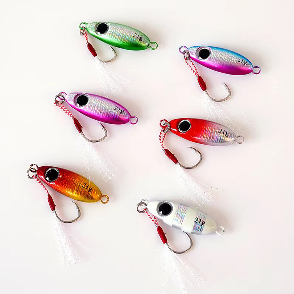 Fishing Lure Spoon - 6 sztuk Micro Metal Jigging przynęty