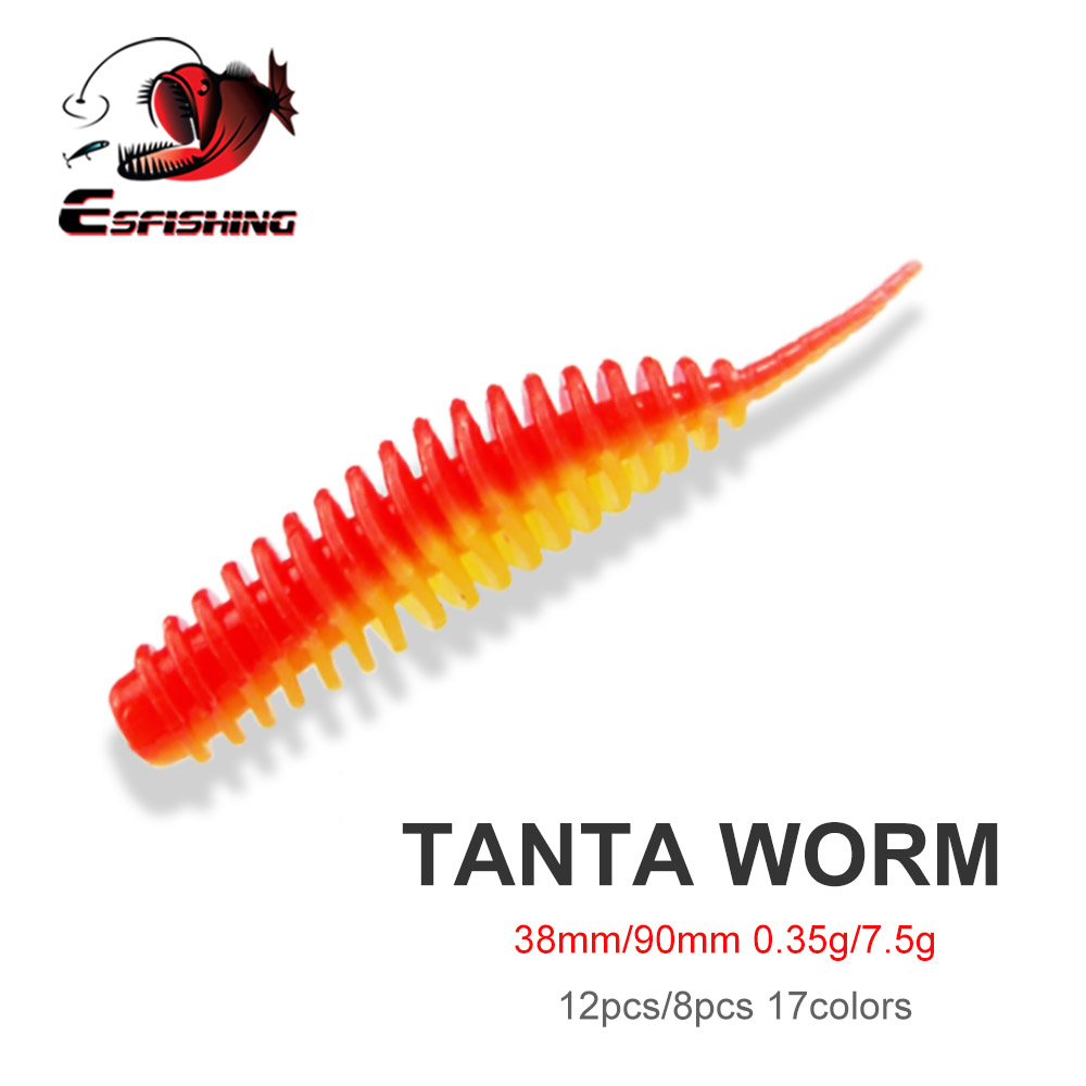 Fishing Lure Soft Plastic - ESFISHING Przynęta Wędkarska Robak Tanta 38mm