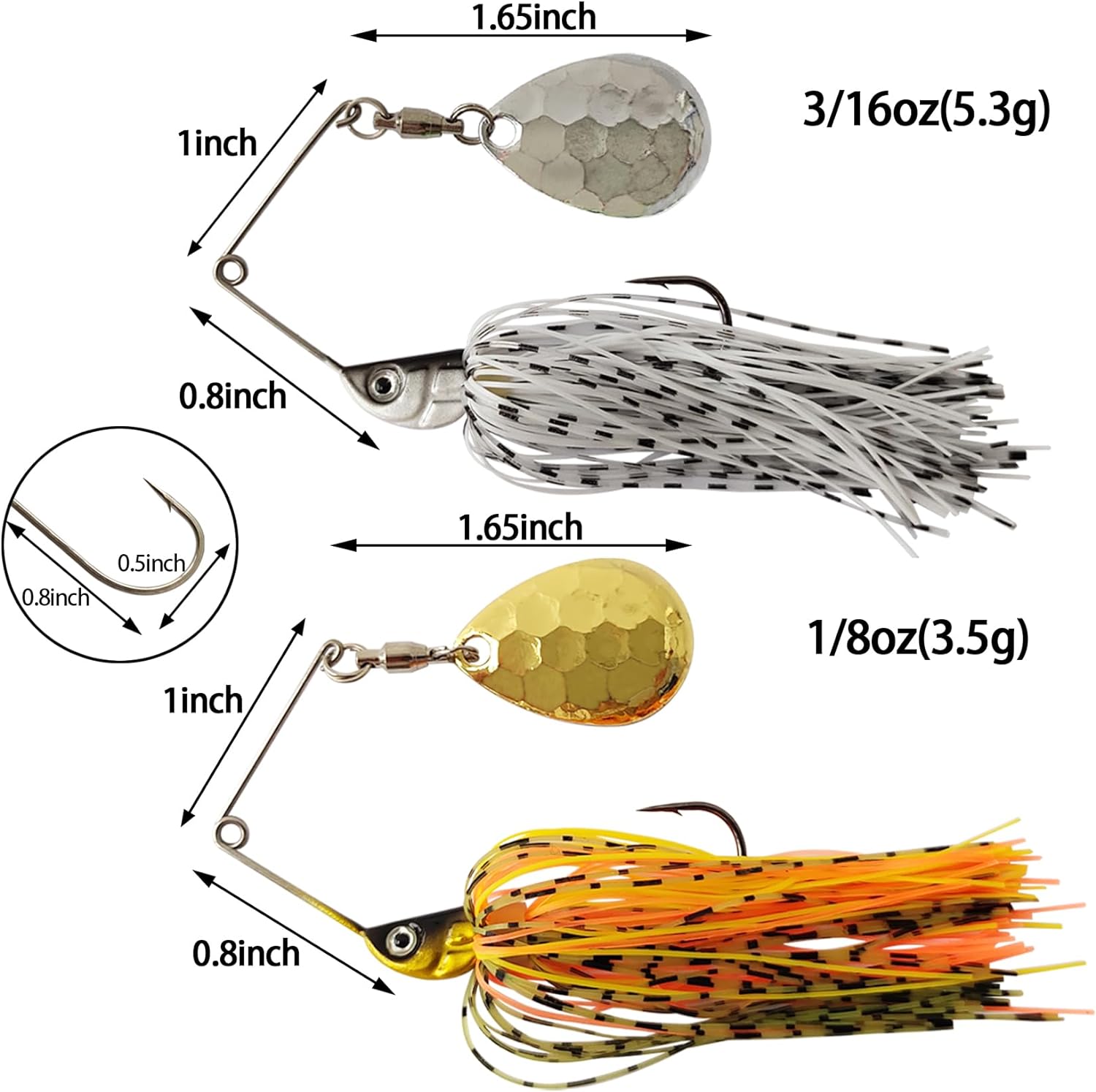 Eupheng Spinner Bait Spoon Wir – Fishing Lure Spinnerbait recenzja i cena