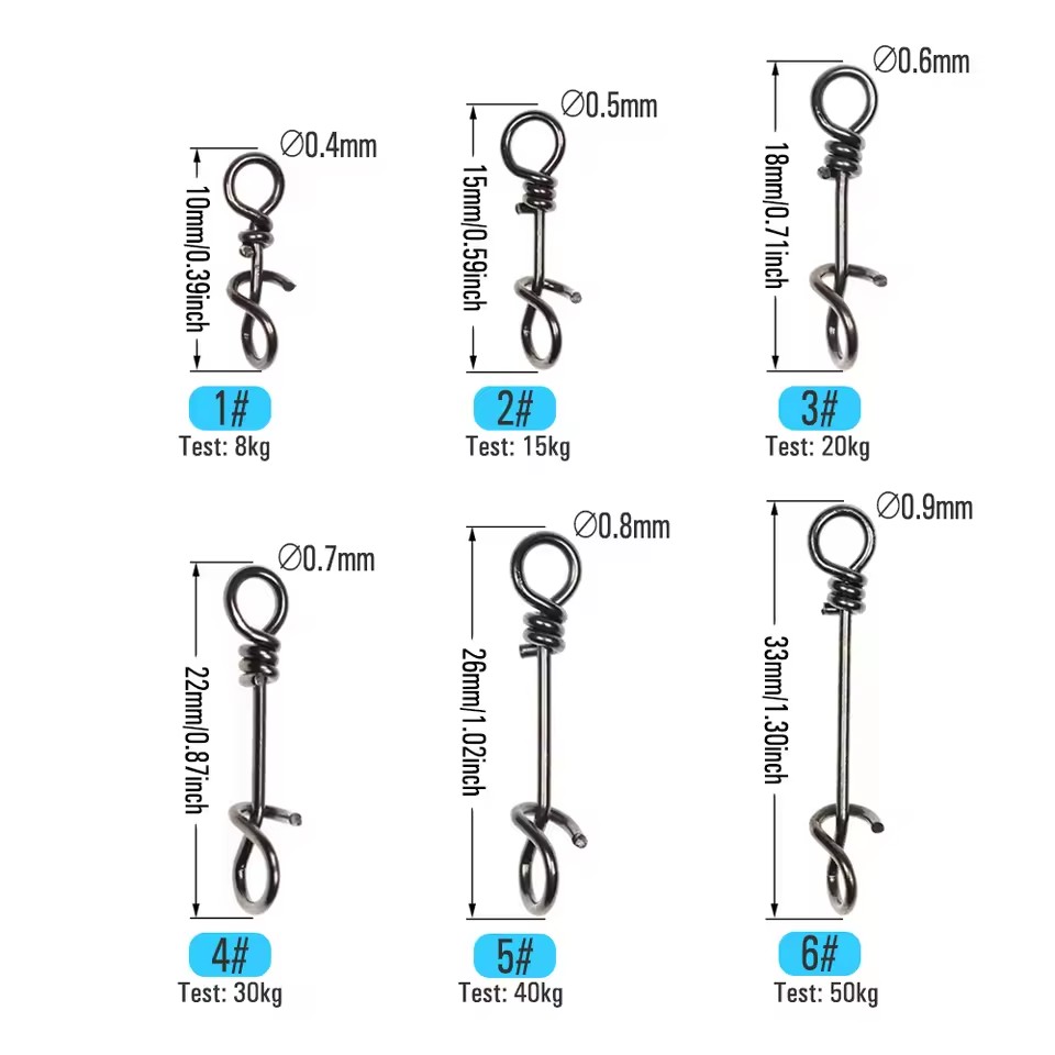 50 SZT. Klipsy sprężynowe ze s – Fishing Lure Accessories recenzja i cena