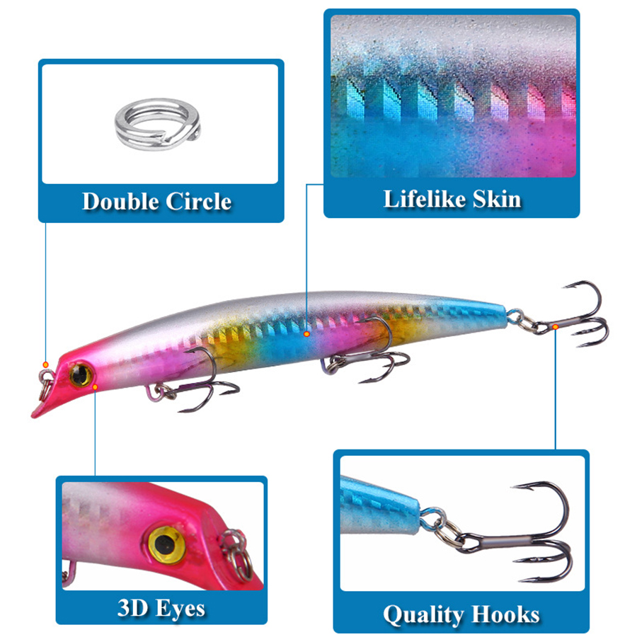 6 sztuk Crankbaits przynęty mo – Fishing Lure Popper recenzja i cena