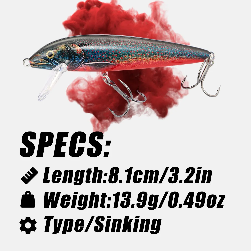 B&U 80mm Tonąca przynęta Minno – Fishing Lure Jerkbait recenzja i cena