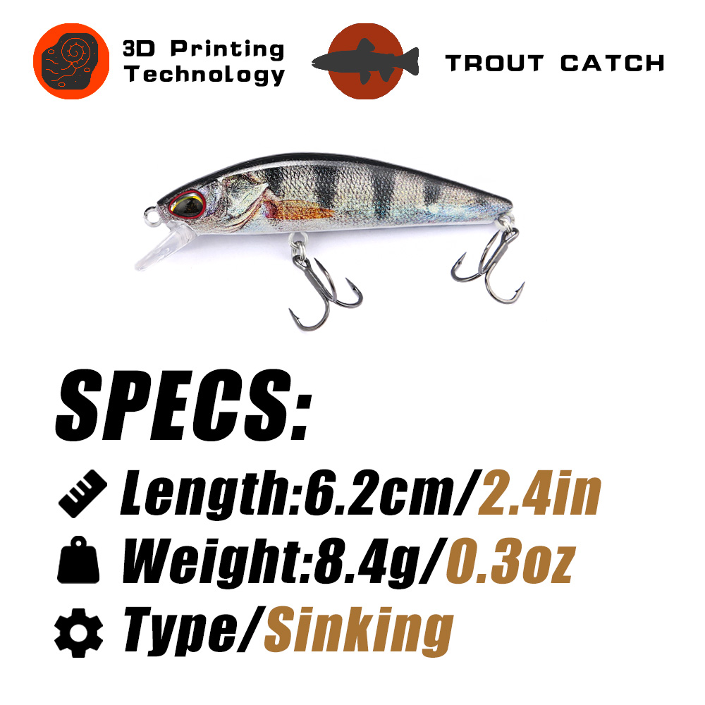 B&U 62mm 8.4g Tonące woblery M – Fishing Lure Jerkbait recenzja i cena